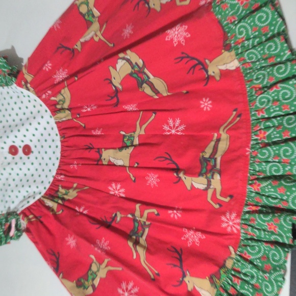 Eleanor Rose Christmas Reindeer GiGi Dress. Size 4-5 - Picture 8 of 9